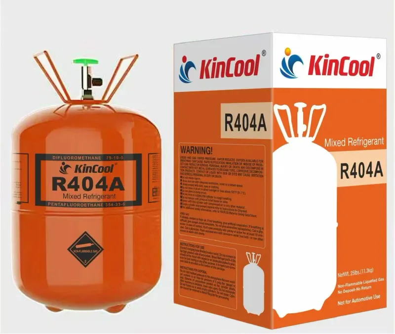 R404A 25lb refrigerant cylinder and packaging