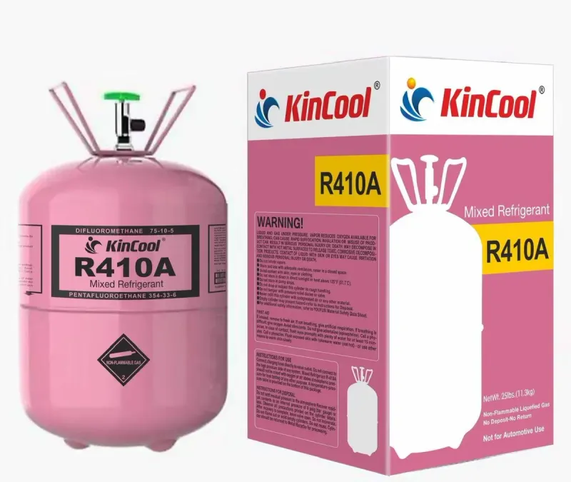 R410A 25lb refrigerant cylinder and packaging